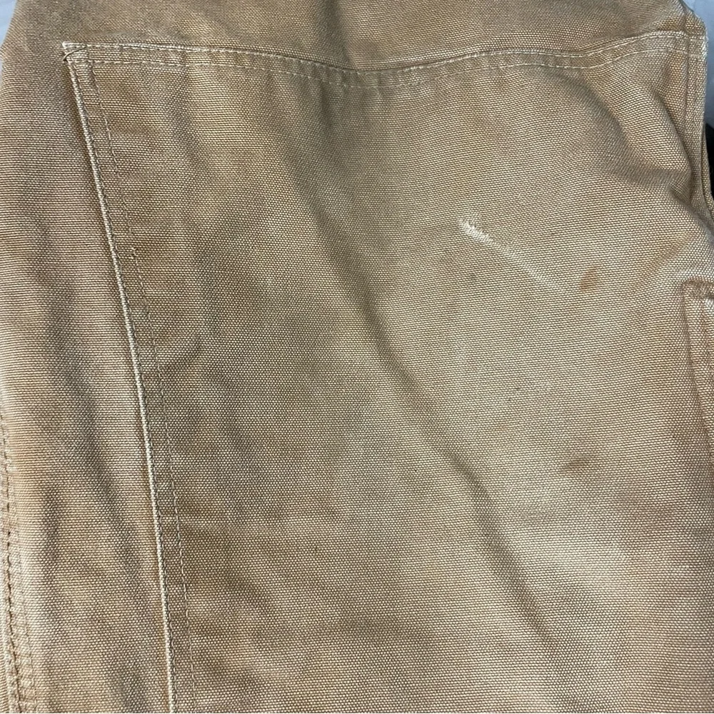 Vintage Carhartt Insulated Quilt Lined Double Knee Bib Overalls R02 Size 44 x 32